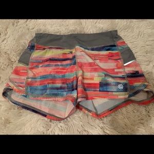 athleta girl record breaker shorts, size M